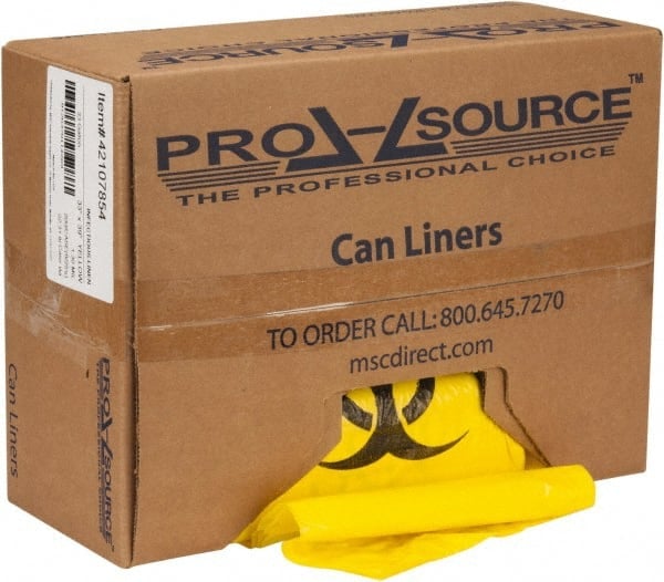 Pack of (200) 33 Gal Capacity, Yellow, Hazardous Waste Bags MPN:PSIL3339