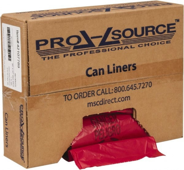 Pack of (100) 30 Gal Capacity, Red, Hazardous Waste Bags MPN:PSIW3037