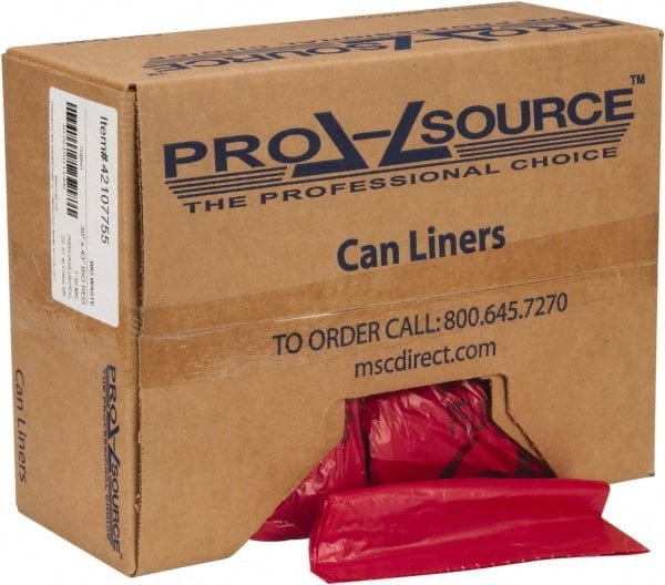 Pack of (200) 32 Gal Capacity, Red, Hazardous Waste Bags MPN:PSIW3043