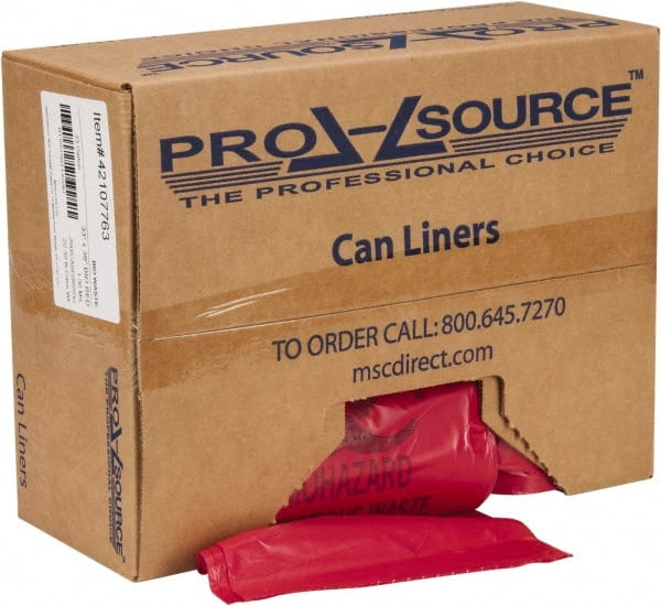 Pack of (200) 33 Gal Capacity, Red, Hazardous Waste Bags MPN:PSIW3339