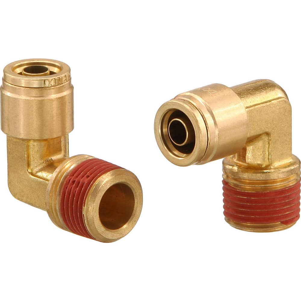 Metal Push-To-Connect Tube Fittings, Connection Type: Push-to-Connect x MNPT , Material: Brass , Tube Outside Diameter: 5/32  MPN:PC69-DOT-12