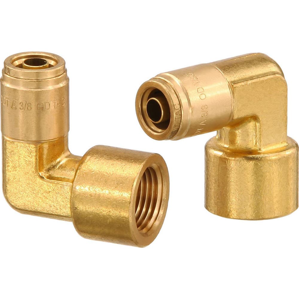 Metal Push-To-Connect Tube Fittings, Connection Type: Push-to-Connect x FNPT , Material: Brass , Tube Outside Diameter: 1/4  MPN:PC70-DOT-42