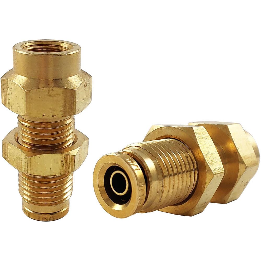 Metal Push-To-Connect Tube Fittings, Connection Type: Push-to-Connect x FNPT , Material: Brass , Tube Outside Diameter: 1/4  MPN:PC86-DOT-42