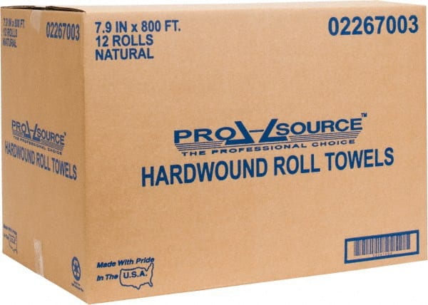 Paper Towels: Hard Roll, 6 Rolls, 1 Ply, Recycled Fiber MPN:68995547