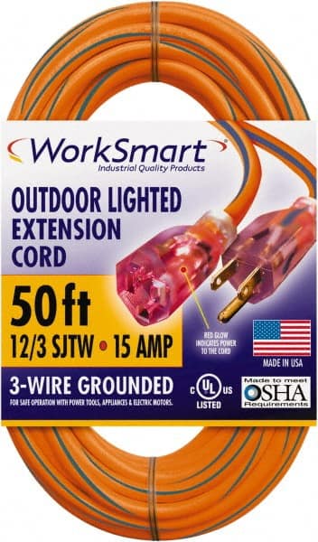 50', 12/3 Gauge/Conductors, Orange/Blue Outdoor Extension Cord MPN:PS-AZB0080