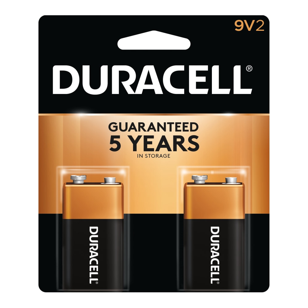 Duracell Coppertop 9-Volt Alkaline Batteries, Pack Of 2 (Min Order Qty 9) MPN:MN1604B2Z