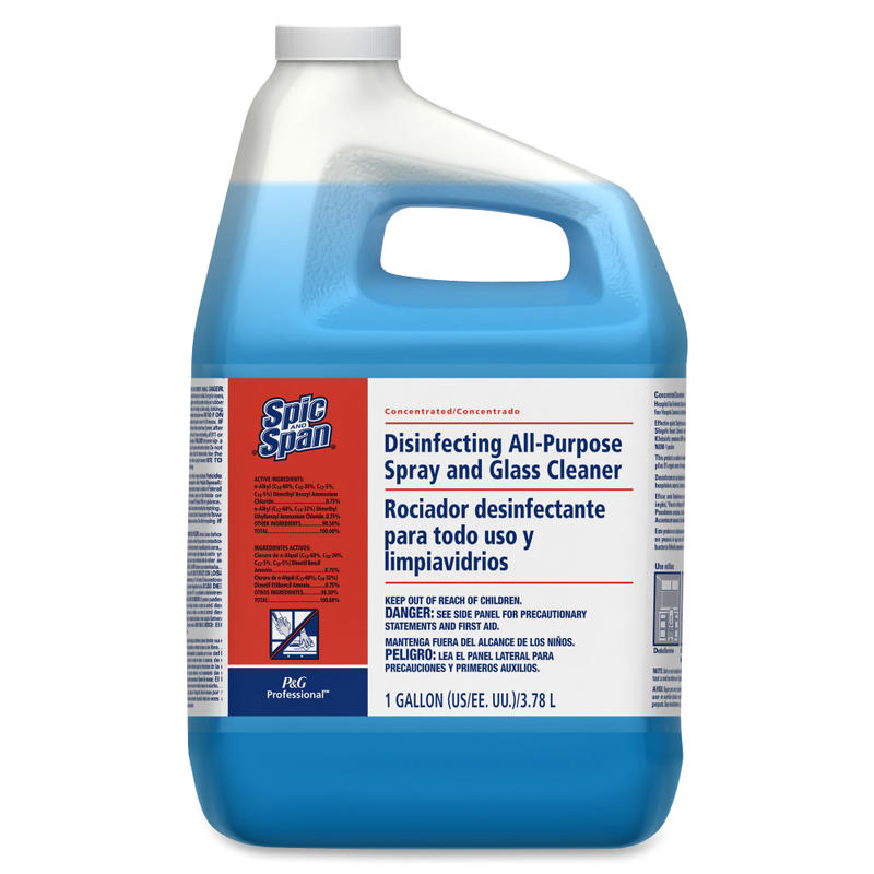 Spic and Span Disinfecting All-Purpose Spray and Glass Cleaner - For Multipurpose - Concentrate - 128 fl oz (4 quart) - 1 Each - Streak-free, Disinfectant - Clear Blue MPN:32538