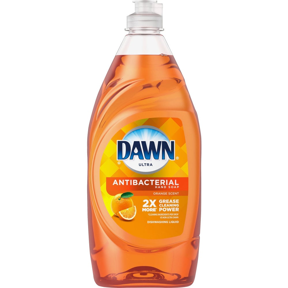 Dawn Ultra Antibacterial Dish Soap - 28 fl oz (0.9 quart) - Citrus Scent - 8 / Carton - Antibacterial, Residue-free, Streak-free - Orange MPN:97318CT