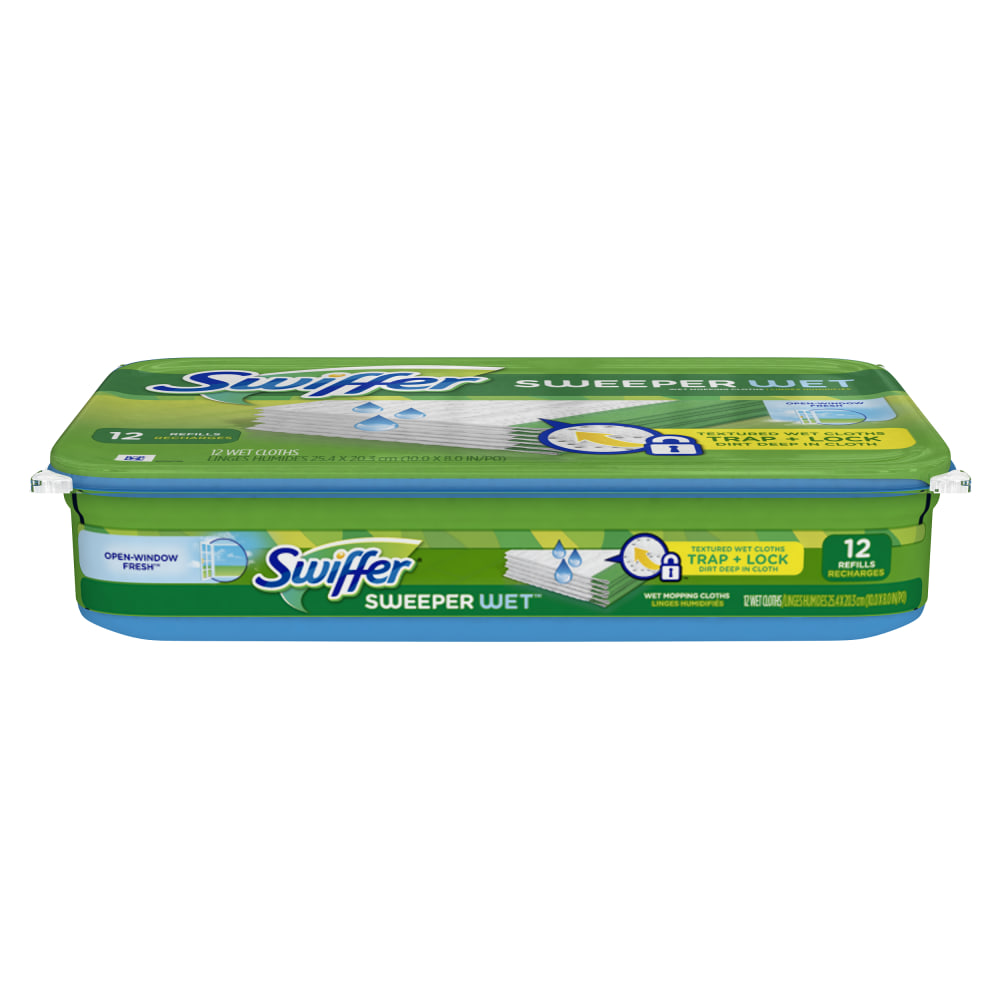 Swiffer Disposable Wet Cloths, Pack Of 12 Cloths (Min Order Qty 9) MPN:35154