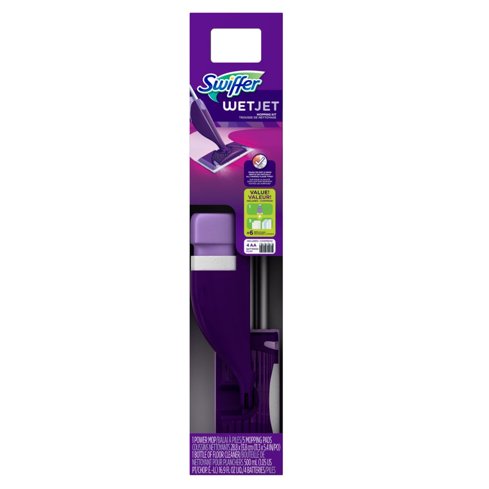 Swiffer WetJet Spray Mop Starter Kit, Purple/Silver (Min Order Qty 2) MPN:92810