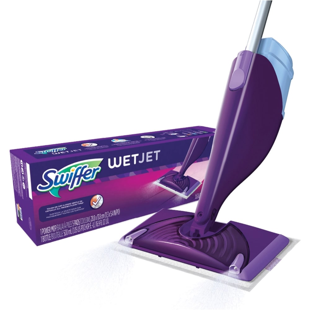 Swiffer WetJet Mopping Kit - Reinforced, Swivel Head - 2 / Carton - Purple MPN:92811CT