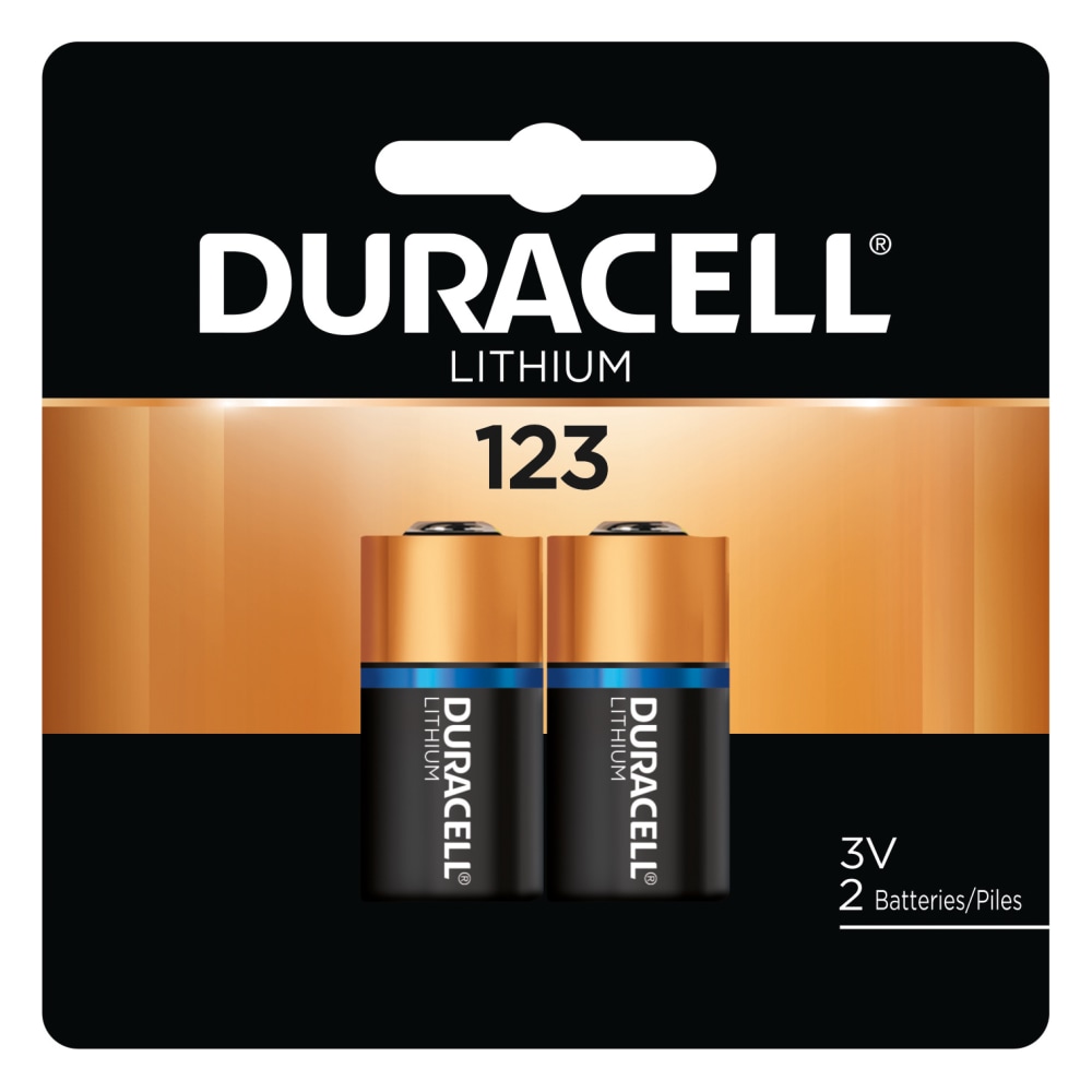 Duracell 123 3V High Power Lithium Batteries, Pack of 2 (Min Order Qty 8) MPN:DL123AB2PK