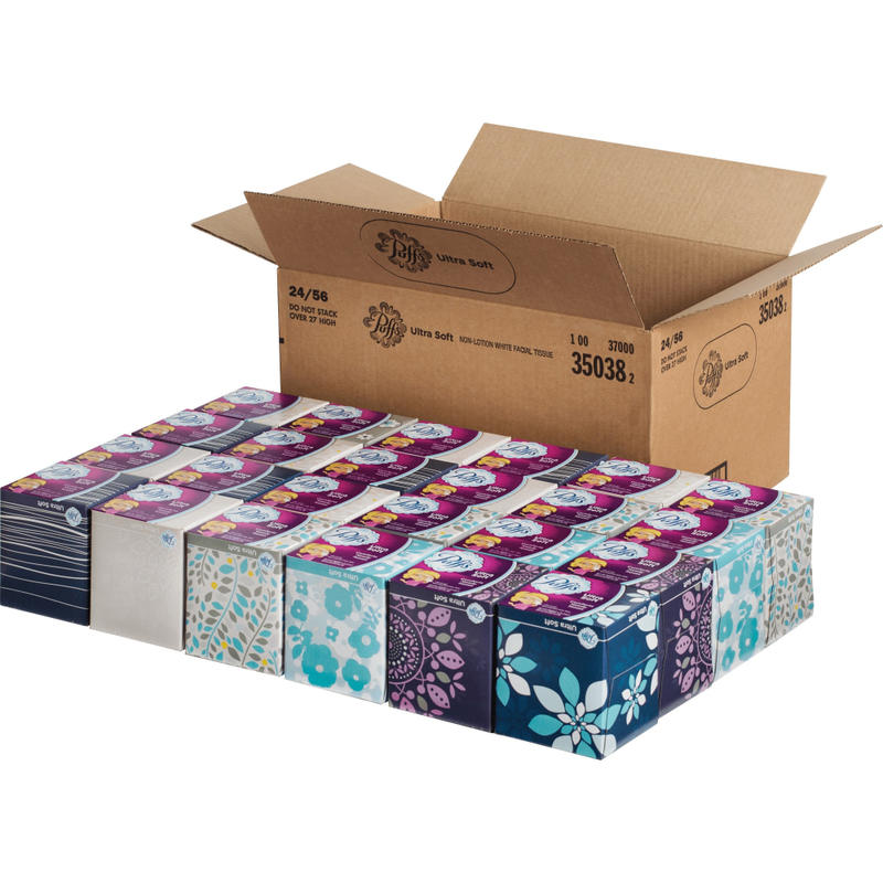 Puffs Ultra Soft 2-Ply Facial Tissue, White, 56 Tissues Per Box, Case Of 24 Boxes (Min Order Qty 2) MPN:35038