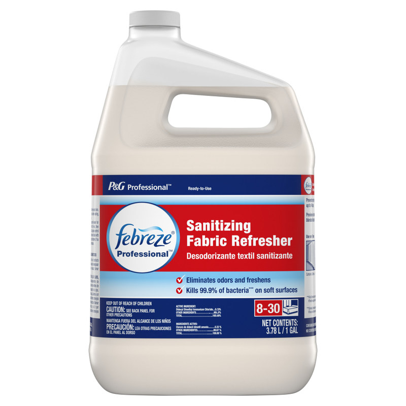 Febreze Professional Sanitizing Fabric Refresher Spray, Light Scent, 1 Gallon, Case Of 3 Bottles MPN:72136