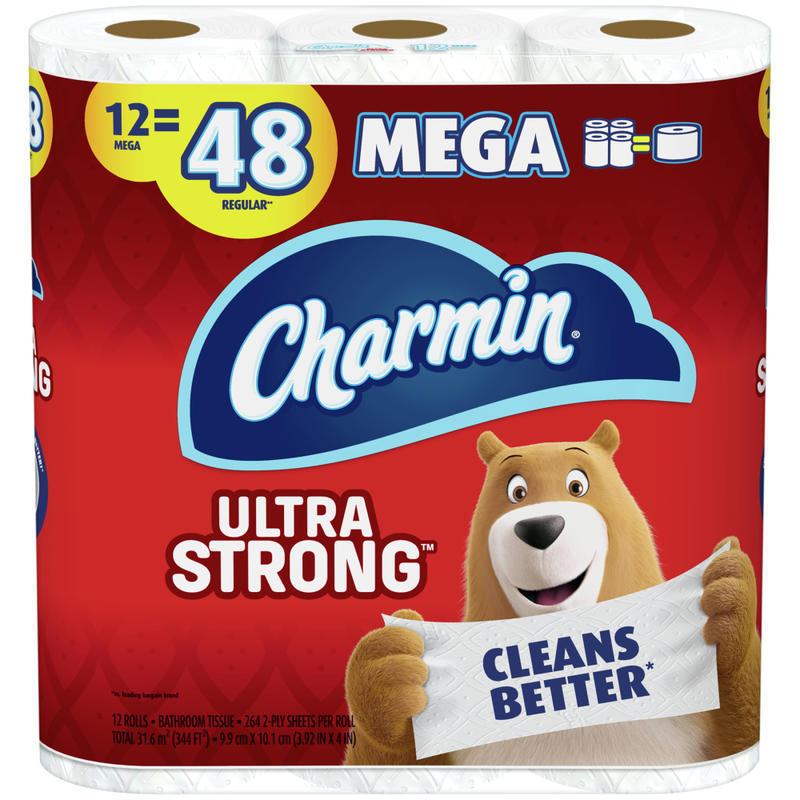 Charmin Ultra Strong 2-Ply Toilet Paper Mega Rolls, 286 Sheets Per Roll, Case Of 12 Rolls (Min Order Qty 3) MPN:000000075321