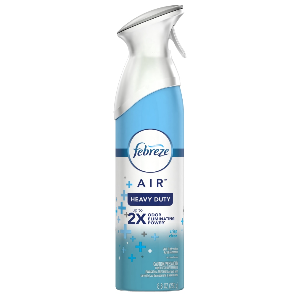 Febreze AIR Heavy-Duty Air Freshener Spray, Crisp Clean Scent, 8.8 Oz (Min Order Qty 12) MPN:96257