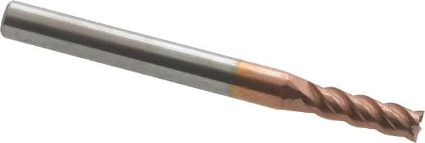 Square End Mill: 5/32'' Dia, 1/2'' LOC, 3/16'' Shank Dia, 2'' OAL, 4 Flutes, Solid Carbide MPN:111-01012