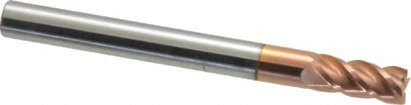 Square End Mill: 3/16'' Dia, 3/8'' LOC, 3/16'' Shank Dia, 2'' OAL, 4 Flutes, Solid Carbide MPN:111-01222