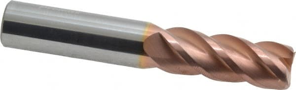 Square End Mill: 1/2'' Dia, 1-1/4'' LOC, 1/2'' Shank Dia, 3'' OAL, 4 Flutes, Solid Carbide MPN:111-03212