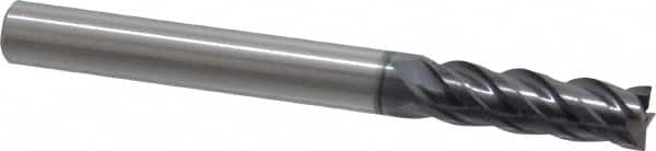 Square End Mill: 1/4'' Dia, 3/4'' LOC, 1/4'' Shank Dia, 2-1/2'' OAL, 4 Flutes, Solid Carbide MPN:155-01614