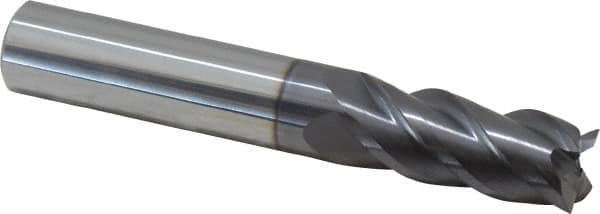 Square End Mill: 7/16'' Dia, 1'' LOC, 7/16'' Shank Dia, 2-3/4'' OAL, 4 Flutes, Solid Carbide MPN:155-02814