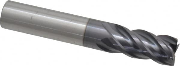 Square End Mill: 1/2'' Dia, 1'' LOC, 1/2'' Shank Dia, 3'' OAL, 4 Flutes, Solid Carbide MPN:155-03214