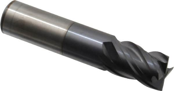 Square End Mill: 5/8'' Dia, 7/8'' LOC, 5/8'' Shank Dia, 3'' OAL, 4 Flutes, Solid Carbide MPN:155-04024