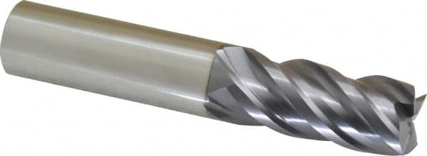 Square End Mill: 3/4'' Dia, 1-5/8'' LOC, 3/4'' Shank Dia, 4'' OAL, 4 Flutes, Solid Carbide MPN:155-04814