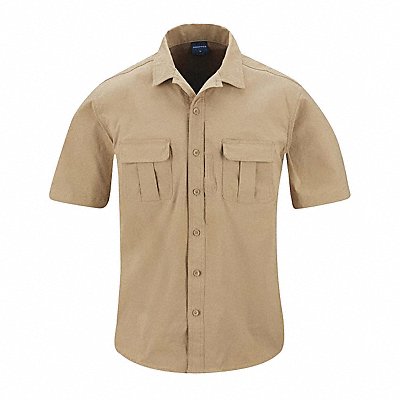 Short Sleeve Shirt L Khaki MPN:F53743C250L