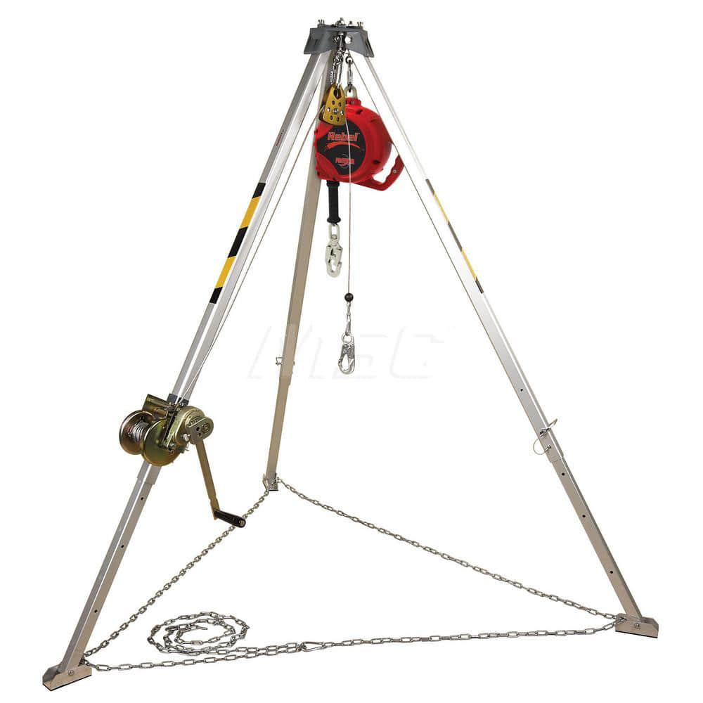 50 Ft Cable, Tripod Base, Manual Winch, Confined Space Entry & Retrieval System MPN:7012286255