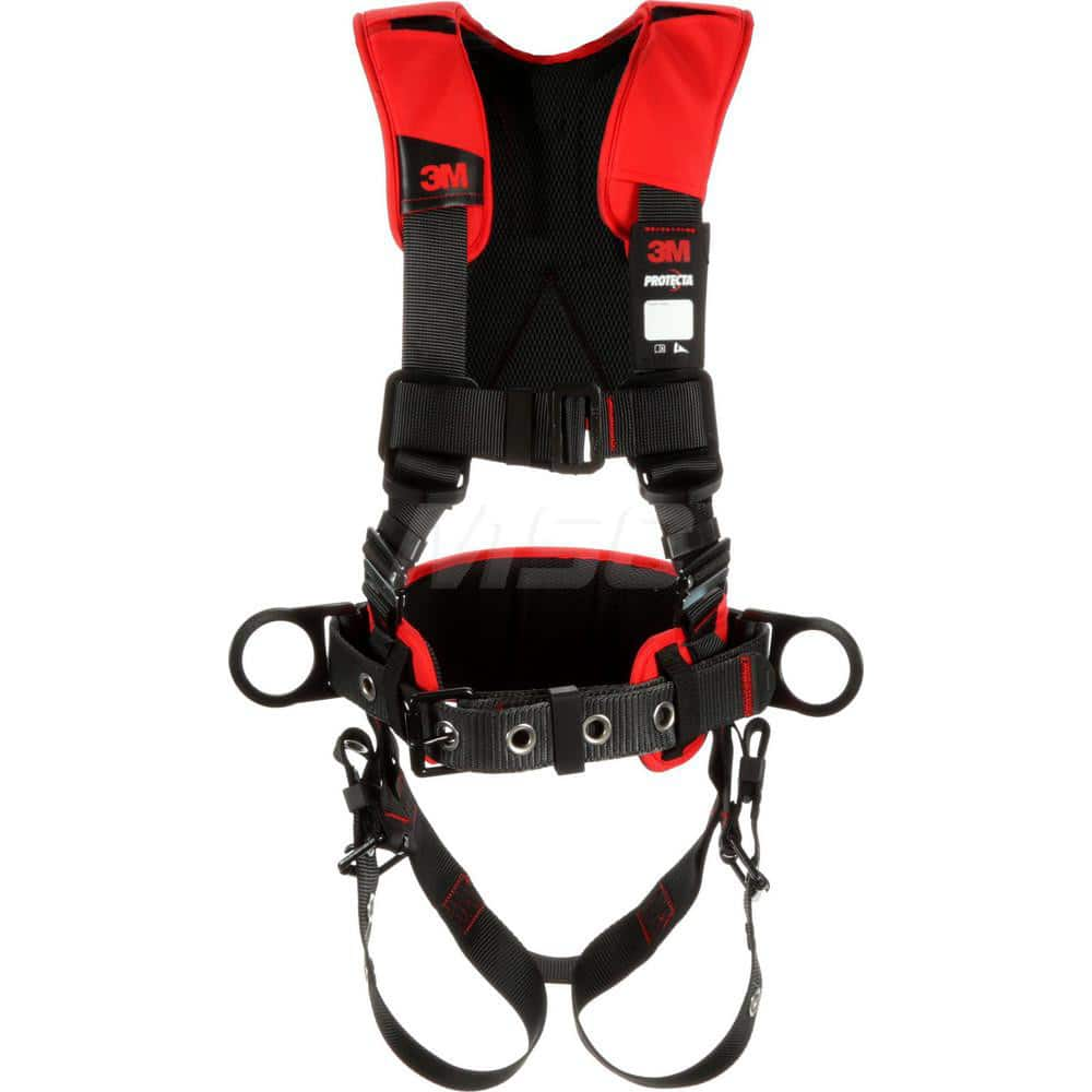 Fall Protection Harnesses: 420 Lb, Construction Style, Size Medium & Large, For Positioning, Polyester, Back & Side MPN:7100232012