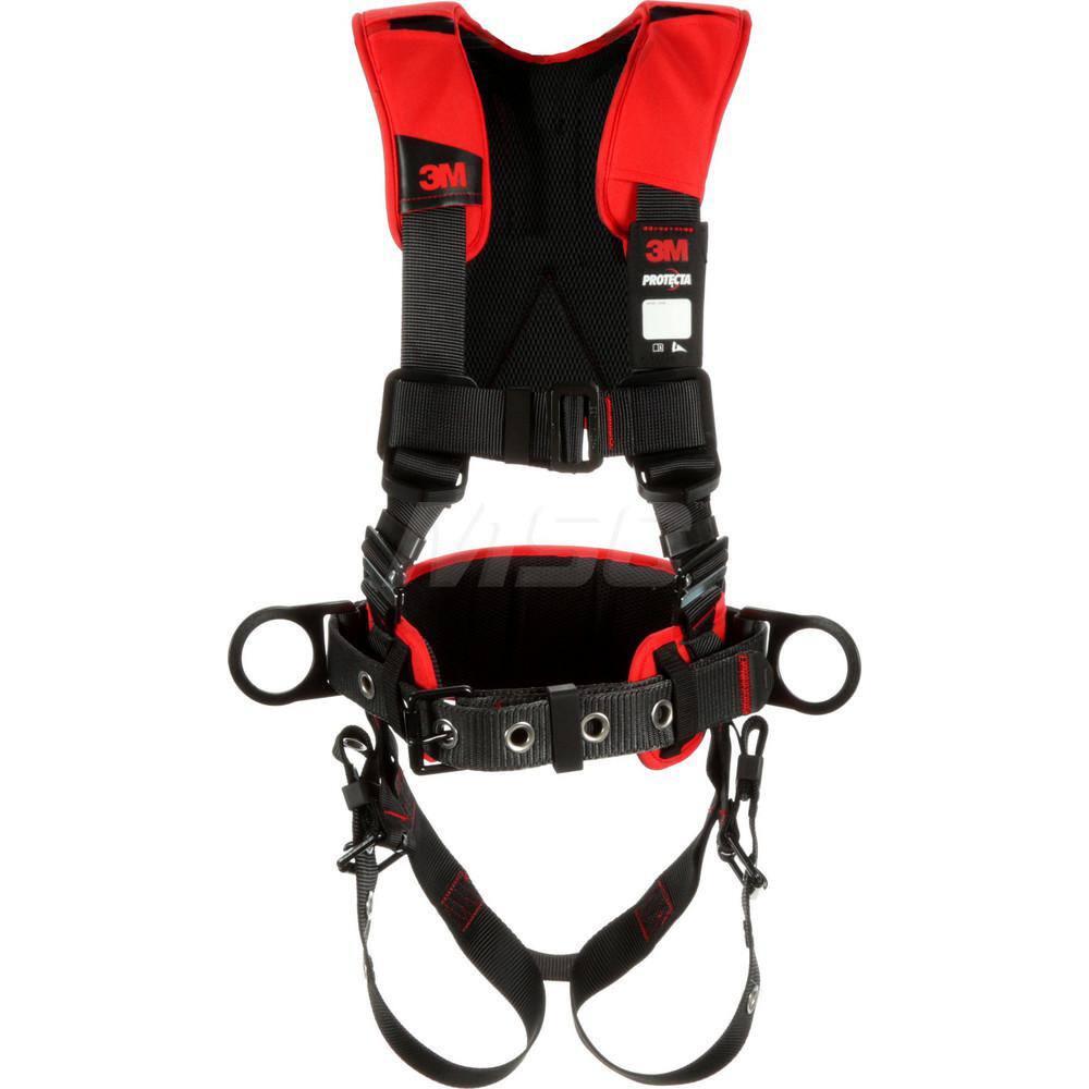 Fall Protection Harnesses: 420 Lb, Construction Style, Size Medium & Large, For Positioning, Polyester, Back & Side MPN:7100232013