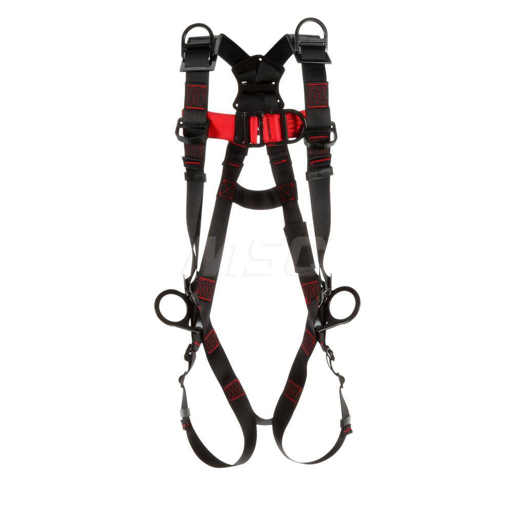 Fall Protection Harnesses: 420 Lb, Vest Style, Size Small, For Climbing Positioning Retrieval & Rescue, Polyester, Back Front Shoulder & Side MPN:7012816756