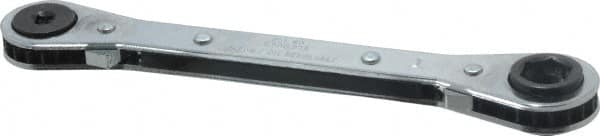 Box End Wrench: 1/4 x 3/16 sq in, 9/16 x 1/2 Hex in