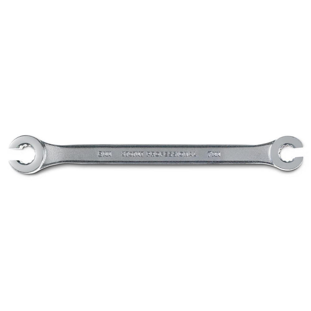 Flare Nut Wrenches, Wrench Type: Open End , Wrench Size: 7 mm, 8 mm , Double/Single End: Double , Opening Type: 6-Point Flare Nut , Material: Steel  MPN:J3707M-TT