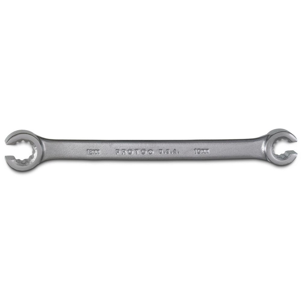 Flare Nut Wrenches, Wrench Type: Open End , Wrench Size: 10 mm, 12 mm , Double/Single End: Double , Opening Type: 12-Point Flare Nut , Material: Steel  MPN:J3710MT