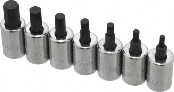 Hex Bit Socket Set: 3/8