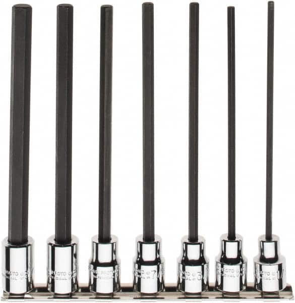 Hex Bit Socket Set: 3/8