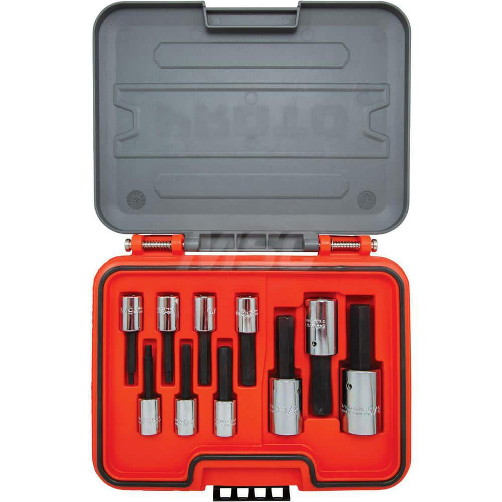 Torx Bit Socket Set: 10 Pc, 3/8 & 1/2