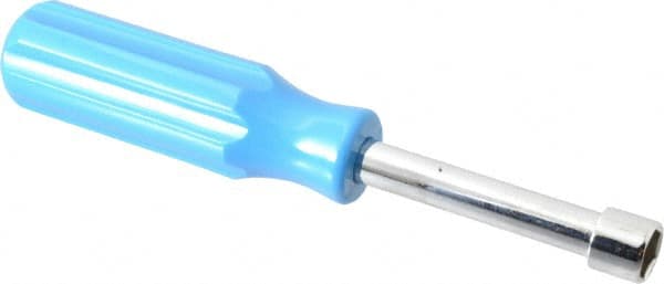 Nut Driver: Solid Shaft, Plastic Handle, 6-3/4