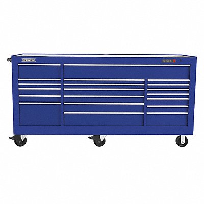 Rolling Cabinet Blue 46-3/8 H 18 Drawer MPN:J558846-18BL