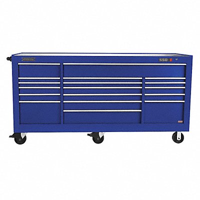 Rolling Cabinet Blue 46-3/8 H 18 Drawer MPN:J558846-18BL-PD