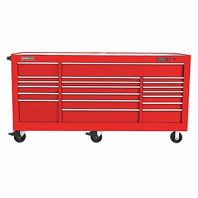 Rolling Cabinet Red 46-3/8 H 18 Drawers MPN:J558846-18RD