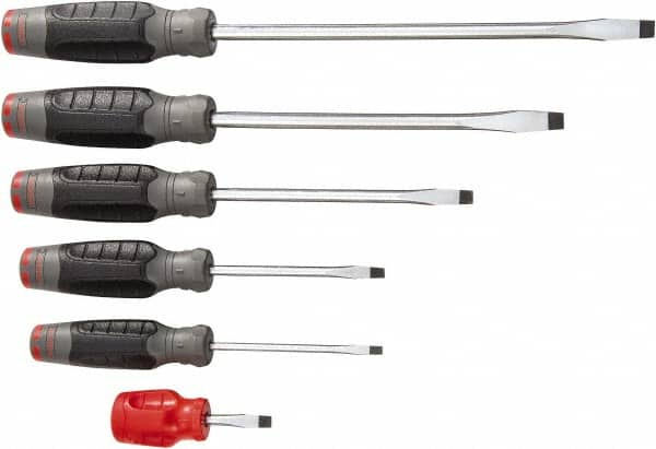 Screwdriver Set: 6 Pc, Slotted & Stubby MPN:J1206SRFF