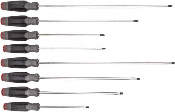 Screwdriver Set: 8 Pc, Phillips & Slotted MPN:J1208SCLF