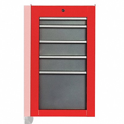 High Gloss Red Heavy Duty Side Cabinet MPN:J551934-5SG-SC