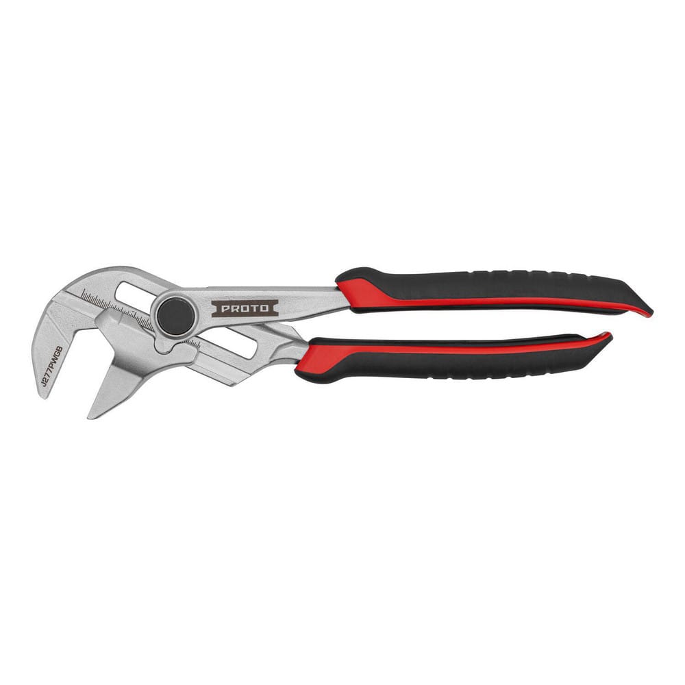 Slip Joint Pliers, Jaw Texture: Smooth , Jaw Length: 2.3in , Jaw Width: 2.3in , Overall Length: 10.00 , Finish: Chrome , Handle Color: Black MPN:J277PWGB