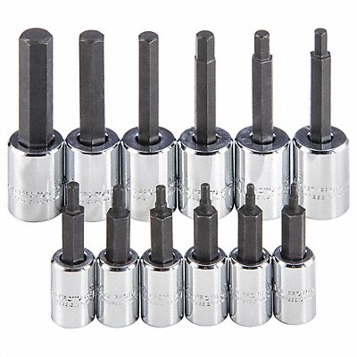 Socket Bit Set Steel DrSz 1/4 in MPN:J4770-12