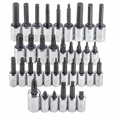 Socket Bit Set Steel DrSz 1/4 in MPN:J4770-37