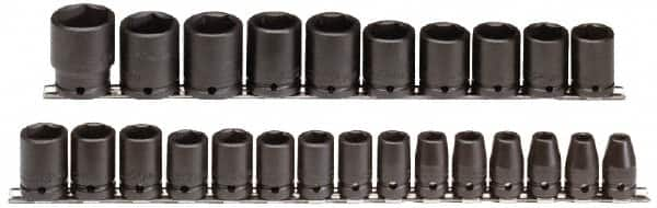 Impact Standard Socket Set: 25 Pc, 1/2